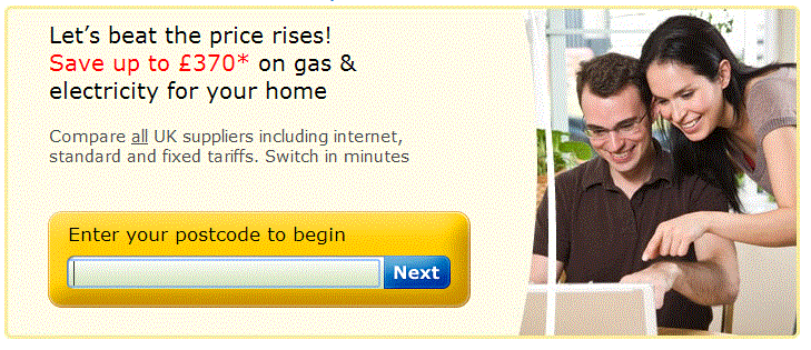 Save up to £320 on gas and electricity bills