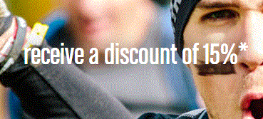 15% discount voucher at Reebok